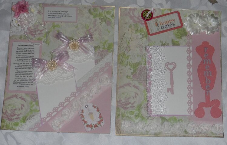 Shabby Chic Smash Book Page for Martica&#039;s Swap