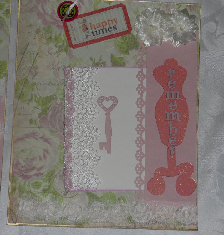 Shabby Chic Smash Book Page side B for Martica&#039;s Swap