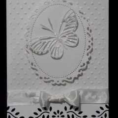 White Monotone Card