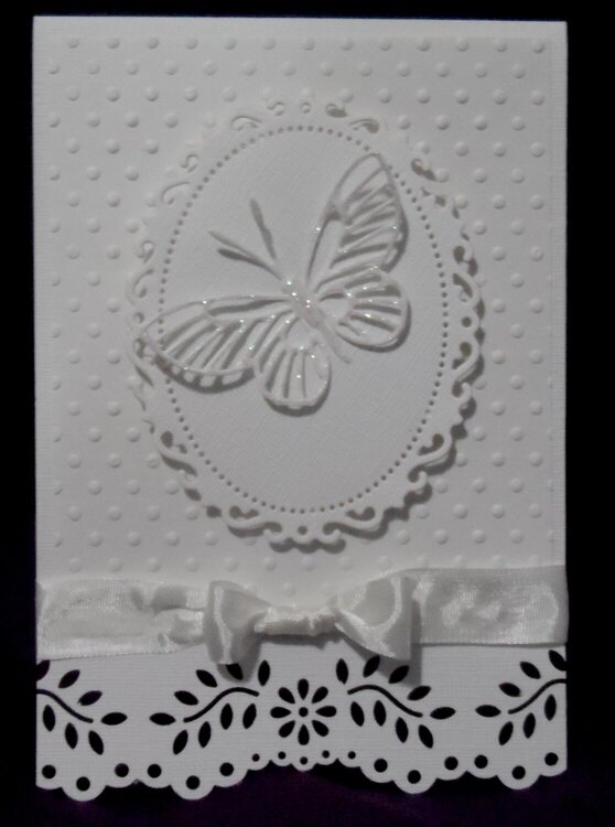 White Monotone Card