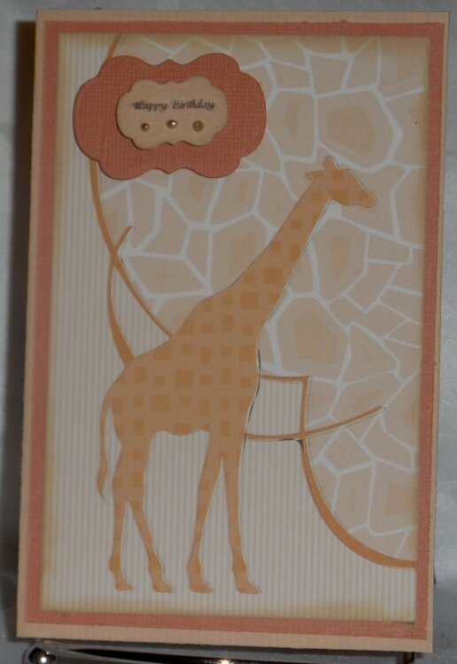 Girafe Birthday Card