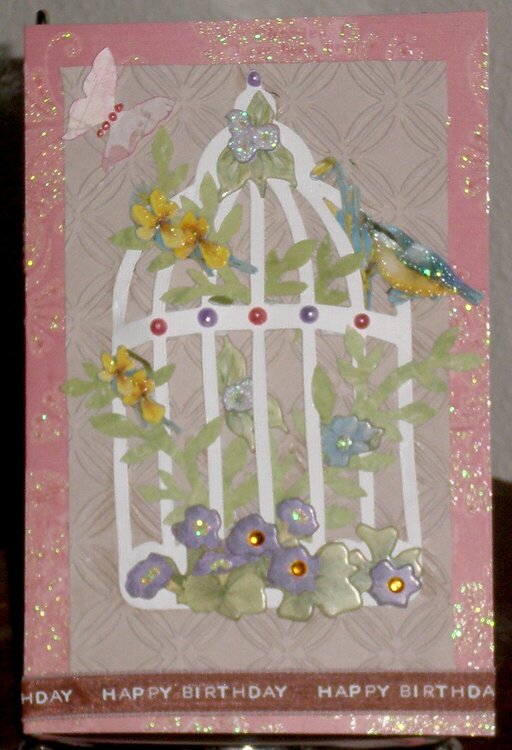 Birthday Bird Cage Card