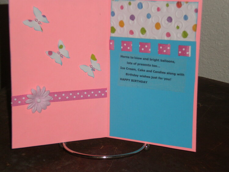 Inside Hello Kitty Card