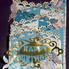 Double Zig Zag Cascading Birthday Card