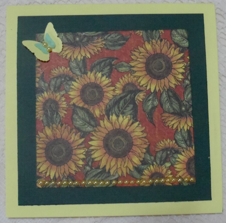 Blank Sunflower Card