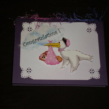 outside of Congrats Baby Girl Card
