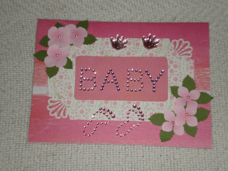 Baby Card with bling