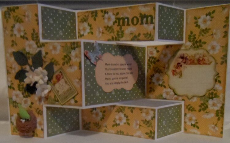 Tri-Fold Mother&#039;s Day Card (open)