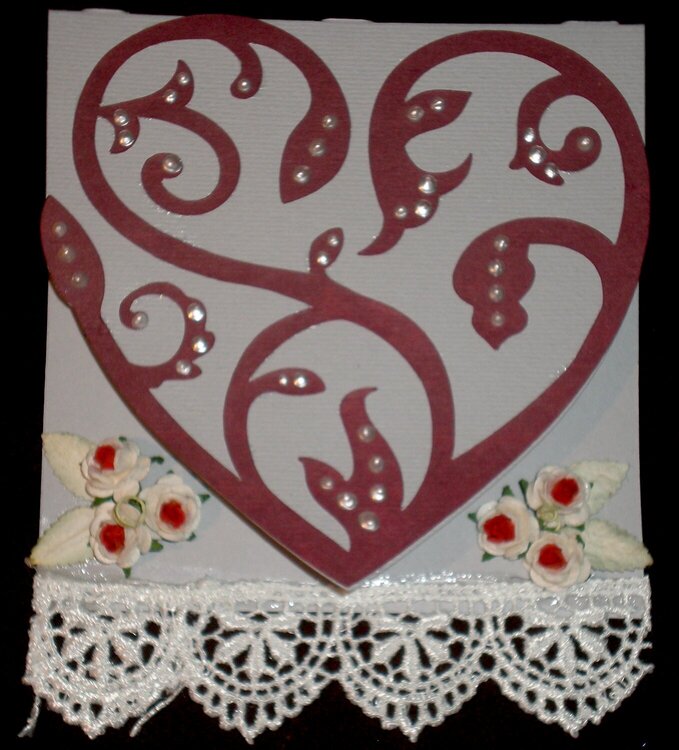 Valentine Card with lace
