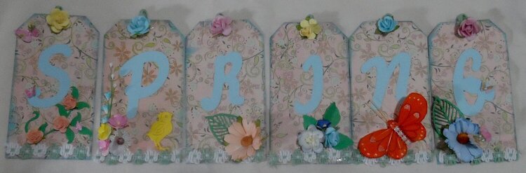 Spring Tags for Decorative Blocks