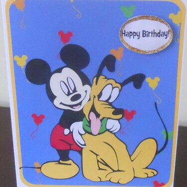 Mickey and Pluto-Happy Birthday