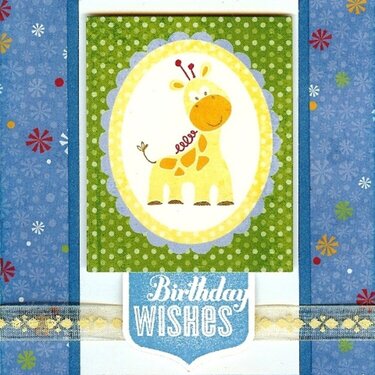 Child&#039;s Giraffe Birthday Card