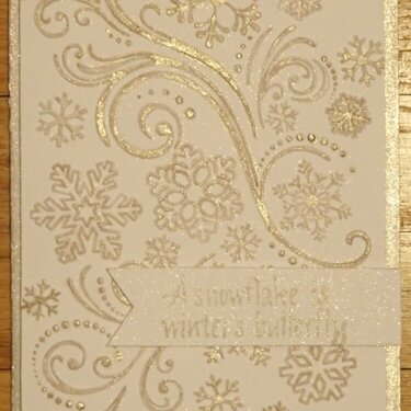 Snowflake is Winter's Butterfly - Wink of Stella over Embossing