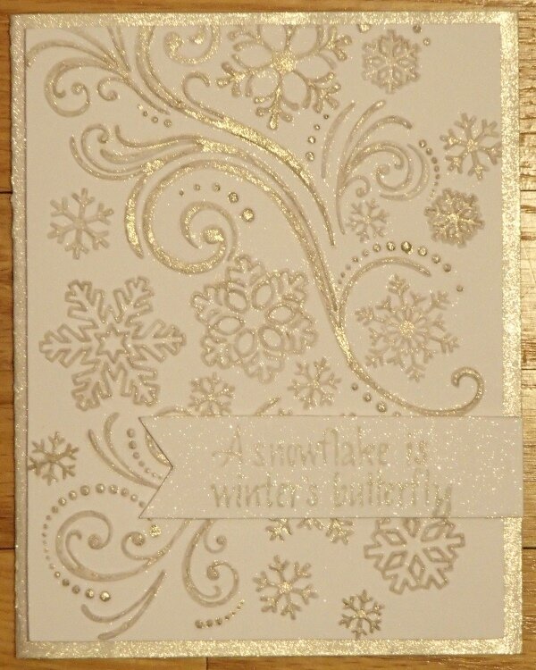Snowflake is Winter&#039;s Butterfly - Wink of Stella over Embossing
