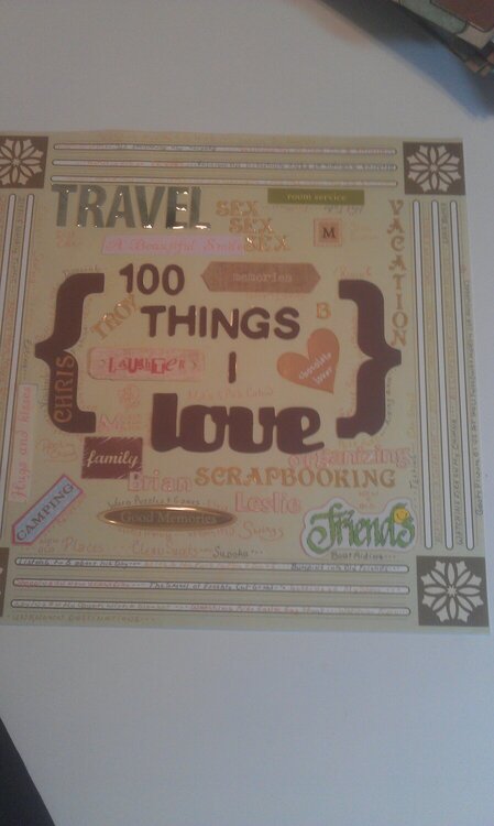 100 things i love