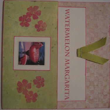 6X6 Recipe Card in Pocket--Watermelon Margarita