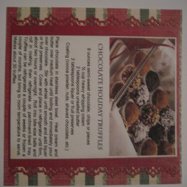 6X6 Recipe Card--Chocolate Holiday Truffles