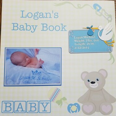 Logan&#039;s Baby Book Page 1