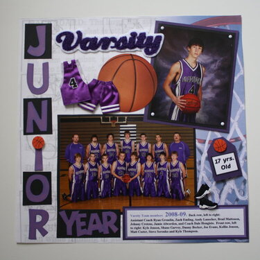 Basketball Team picture Junior year