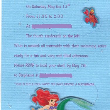 Invites for my DD&#039;s 5th Birthday