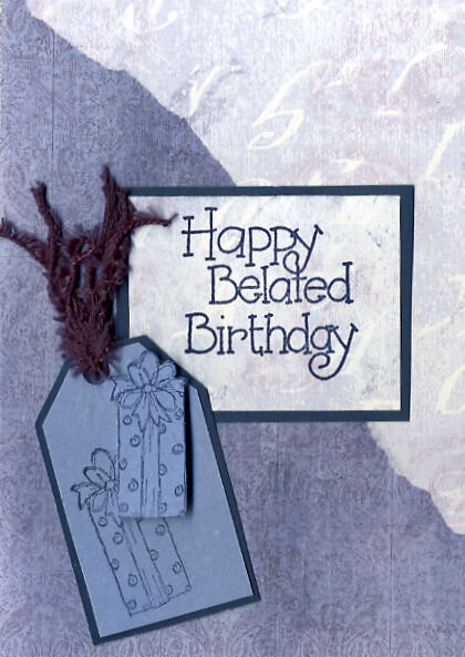 Simple Belated Birthday Card