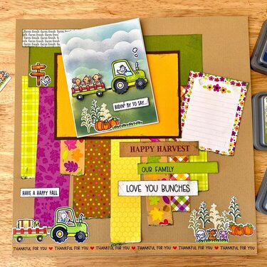 Hay Rides Birthday Card and Family Scrapbook Layout