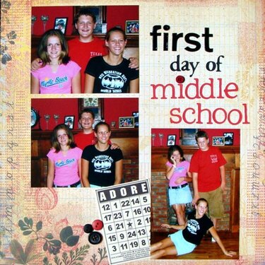 first day of middle school