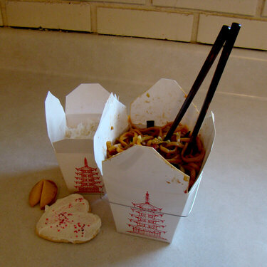 1. Chinese Food {5 points}/In Take-Out Box w/Chopsticks {5 points}