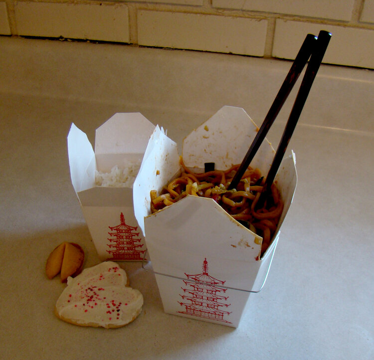 1. Chinese Food {5 points}/In Take-Out Box w/Chopsticks {5 points}