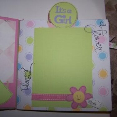 page of baby mini album-a flower blooms once