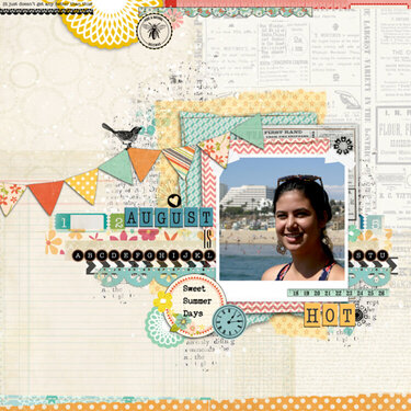 August is HOT! *Background tutorial*