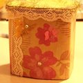 Homemade/decorated mini album tin