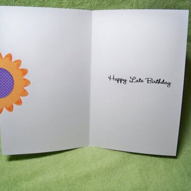 Inside of Snail Mail Card