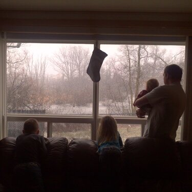 Watching a Christmas Snow.  2011