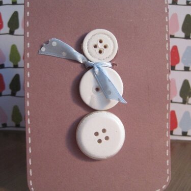 Button Snowman Card