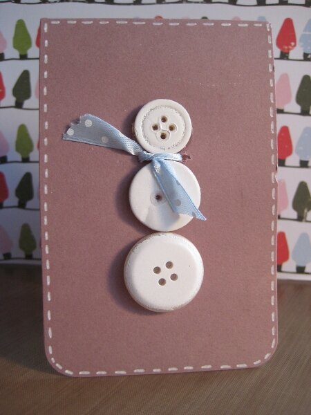 Button Snowman Card