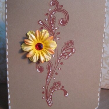 Stamp Flourish Flower Card