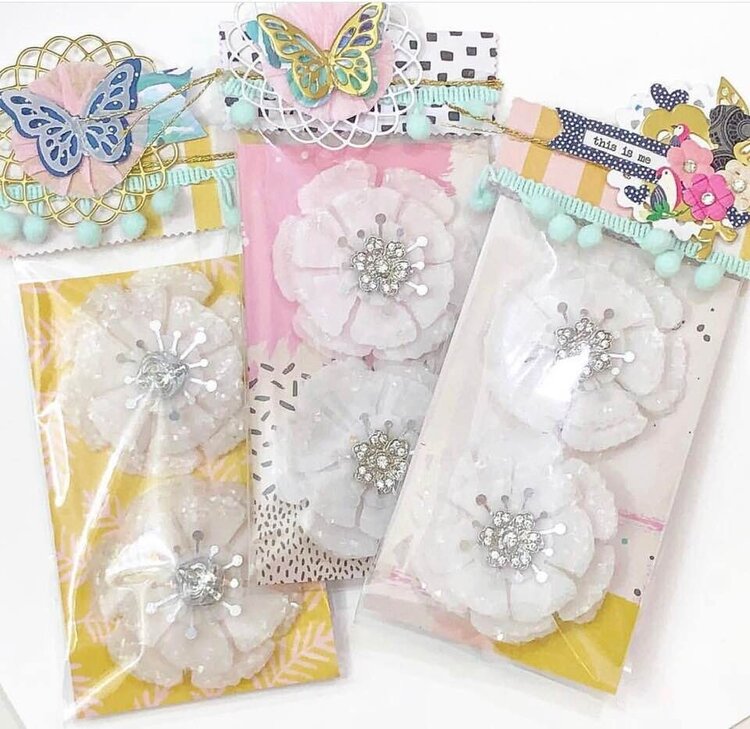 Glitter Vellum Flowers Project Idea