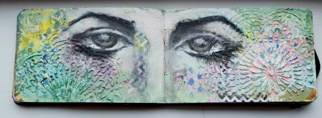 Art Journal Page - The eyes