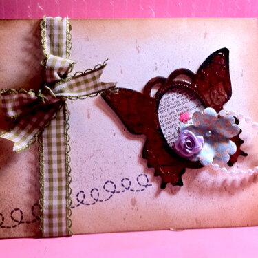 Tattered Angels Butterfly Frame Card