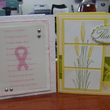 Breast Cancer Card and Thank You Card