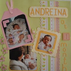 Andreina at 1 month