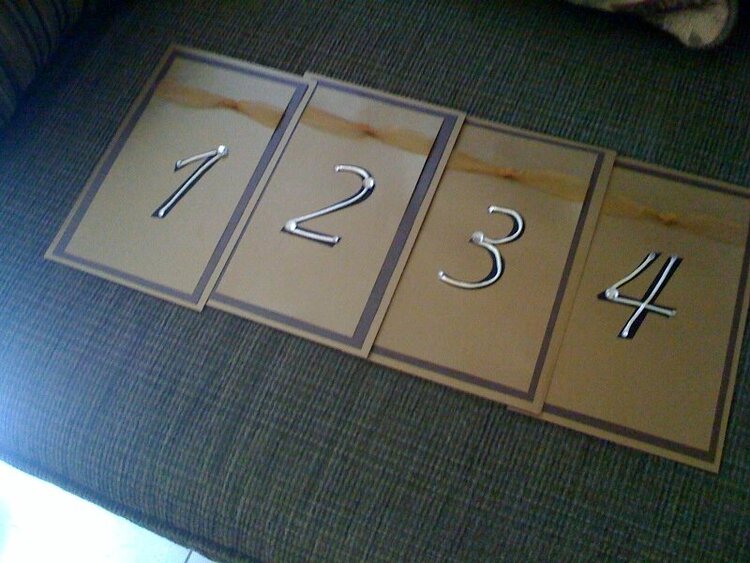 HANDMADE LAYERED TABLE NUMBERS