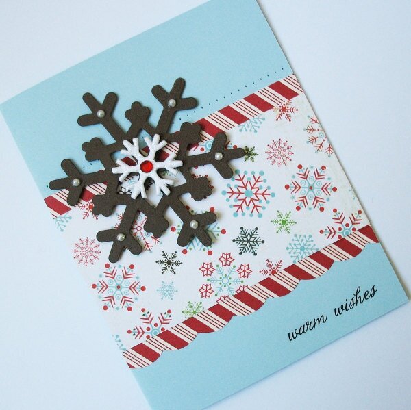 Warm Wishes Snowflake Card