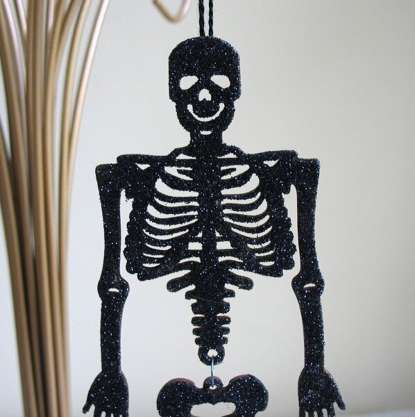 Black Glittered Skeleton