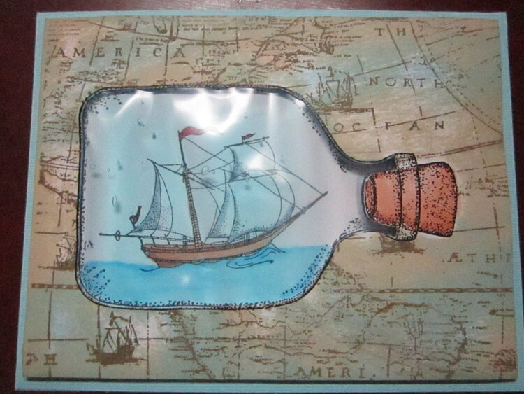 Ship in a Bottle card