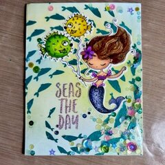 Picket Fence Mermaid Dear Shaker Card