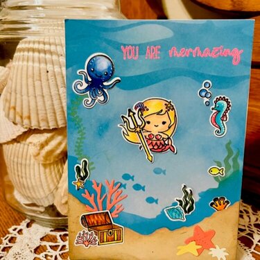 Studio Light Crafts Mermaid Mermazing Card