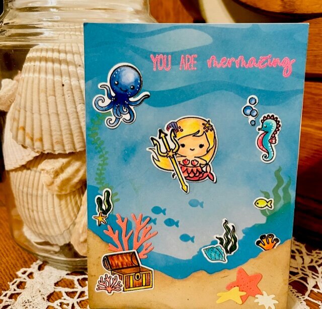 Studio Light Crafts Mermaid Mermazing Card