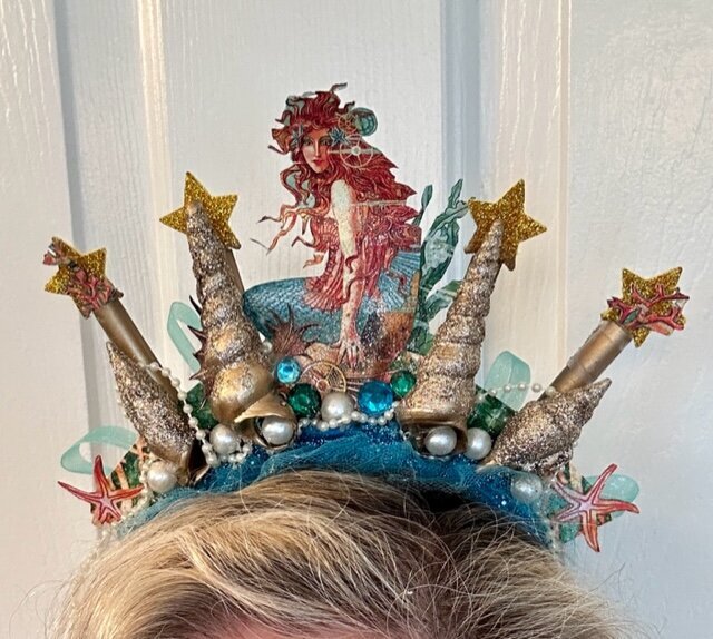 Graphic 45 &quot;Mermaid Crown&quot; with Mixed Media